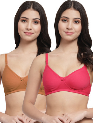 Docare Women T-Shirt Lightly Padded Bra(Pink, Brown)