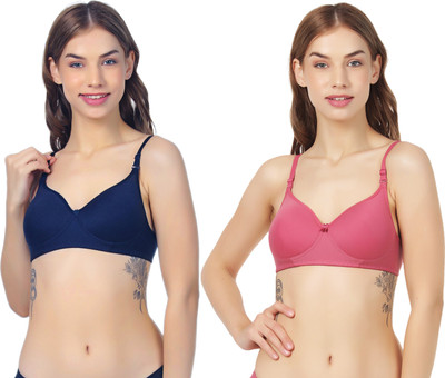 MOSSMOOR Women Everyday Lightly Padded Bra(Multicolor)