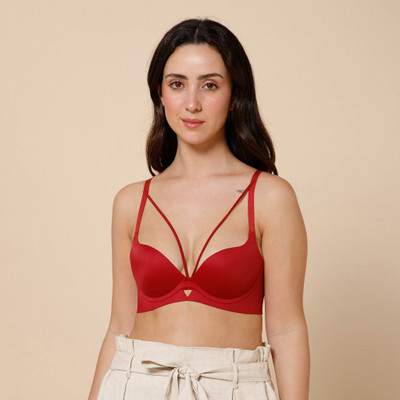 INFINUM Women Push-up Lightly Padded Bra(Maroon)