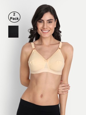 TT DB074_PO2_BLK_SKN Women Everyday Non Padded Bra(Black, Beige)