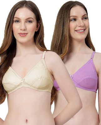 LILY anwahb Women Everyday Non Padded Bra(Beige, Purple)