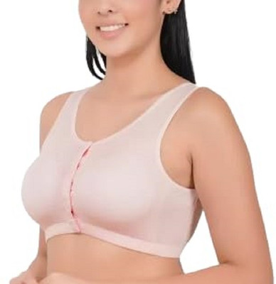 Goness Oripower Women's Cotton Spandex Padded Front Open Baby Feeding Moms Maternity Nursing Bra Women Maternity/Nursing Lightly Padded Bra(Pink)
