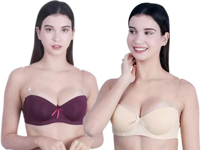 Sauri Women Balconette Lightly Padded Bra(Multicolor)