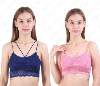 VS Beauti VS Beauti Dream Fit Women's Seamless Strap Padded Bra Women Full Coverage Lightly Padded Bra(Pink, Blue)