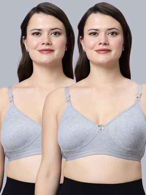 Eden EDENBRA08GREYGREY Women T-Shirt Non Padded Bra(Grey)