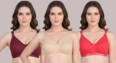 FAZIRA Pack of 3 Women Everyday Non Padded Bra (Multicolor) Women Everyday Non Padded Bra(Multicolor)