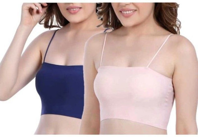 BRANKLY URJA Women Cami Bra Lightly Padded Bra Women Cami Bra Lightly Padded Bra(Blue, Pink)