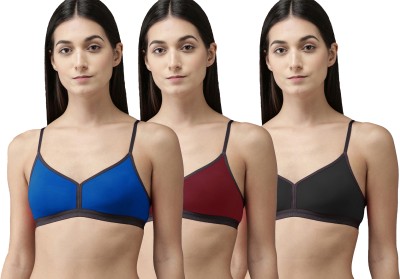 PIBU A-Veni Bra Women Minimizer Non Padded Bra(Blue, Maroon, Black)