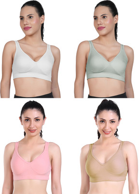 Shyam Sons FLAIR Curvv Women Sports Non Padded Bra(White, Green, Brown, Pink)