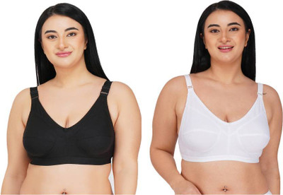 You Forever Women Everyday Non Padded Bra(Black, White)