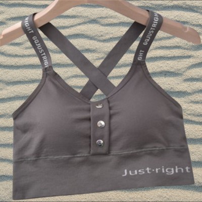 DARKVELLY JDRKJYOTIS012 Women Sports Lightly Padded Bra(Grey)