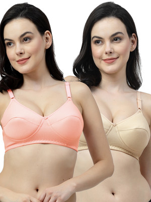 Shyam Sons FLAIR ManviFoam Women Everyday Lightly Padded Bra(Orange, Beige)