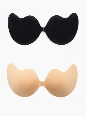 FIMBUL Push-Up Adhesive Bra set of 2 Women Push-up Lightly Padded Bra(Black, Beige)