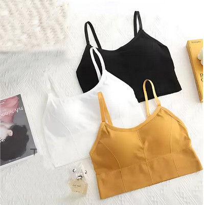 texello Pack of 3 Women Padded sports Bra Women Sports Lightly Padded Bra(Multicolor)