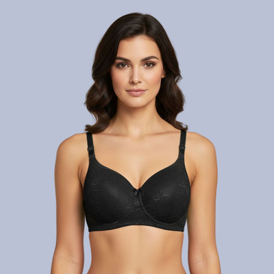 Lovanna fashion Lovanna Lace Padded Bra Women Full Coverage Lightly Padded Bra(Black)