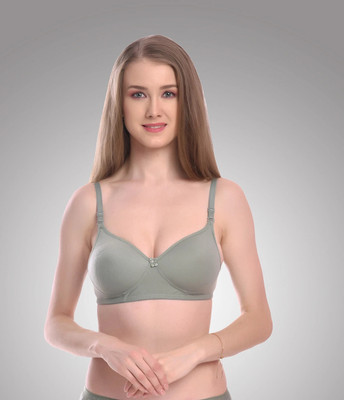 CRIBE English NonPaded Green_40 Women T-Shirt Non Padded Bra(Green)