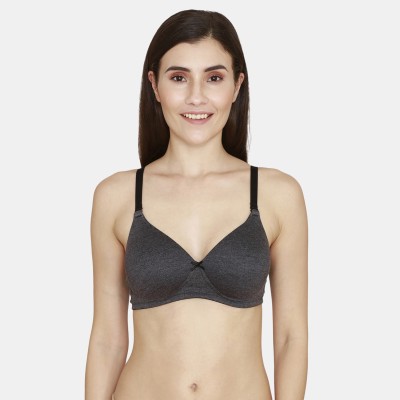 Rosaline By Zivame Women T-Shirt Lightly Padded Bra(Black)