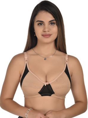 BodyAan Bodyaan Net Women T-Shirt Lightly Non Padded Full Coverage Bra Women Everyday Non Padded Bra(Beige)