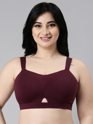 Enamor A064 Cloud Soft Full Support Women Everyday Lightly Padded Bra(Maroon)