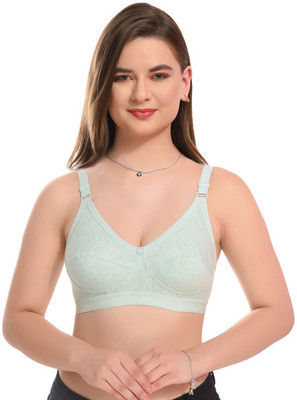 Don't Shy Don't Shy Women's Nonpadded Nonwired Fullcoverage Everyday Bra- Manya Pack of 1 Women Full Coverage Non Padded Bra(Light Green)