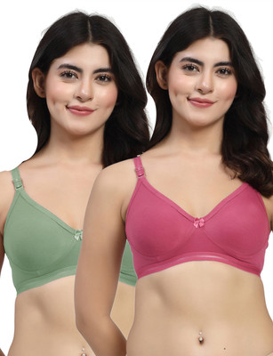 LILY ithsirdMino Women Everyday Non Padded Bra(Purple, Green)