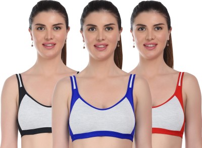 Sexy Bust Women Sports Non Padded Bra(Red, Black, Blue)