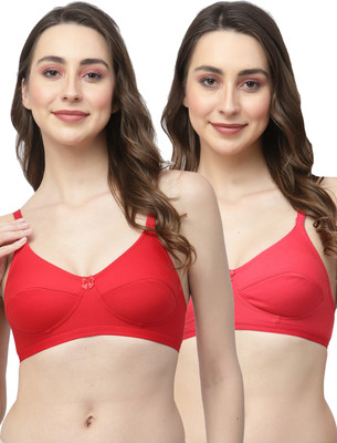 COLLEGE GIRL CGRO1256 Women T-Shirt Non Padded Bra(Red, Pink)