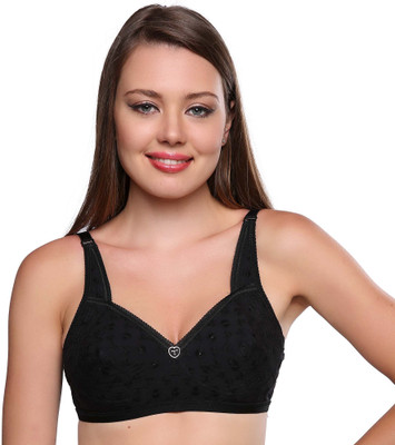 Trylo JAYA CHIKEN - 32 - BLACK - B - CUP Women Full Coverage Non Padded Bra(Black)