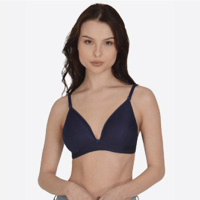 mod & Shy Women Push-up Non Padded Bra(Dark Blue)