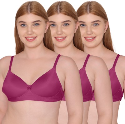 TWEENS Tweens Backless Lightly Padded Transparent Back T-Shirt Bra Women T-Shirt Lightly Padded Bra(Purple)