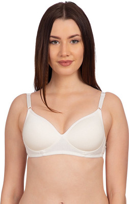 KOMLI Lightly Padded Full Coverage Women Full Coverage Lightly Padded Bra(White)
