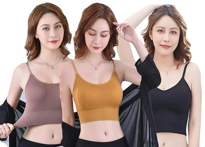 swenson 646-18 Women Everyday Lightly Padded Bra(Yellow, Purple, Black)
