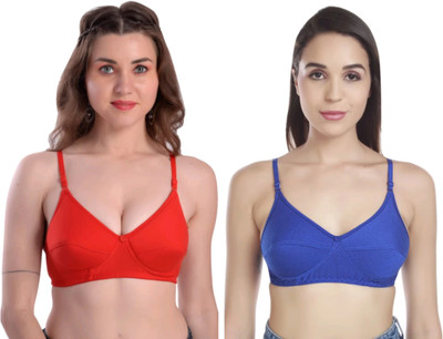 V Fashionic Enterprises WOMEN’S FANCY COMFORT PADDED BRA (PACK OF 2 BRAS) Women Everyday Lightly Padded Bra(Multicolor)