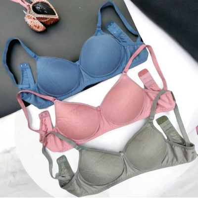 shuraim essentials Women Everyday Heavily Padded Bra(Multicolor)