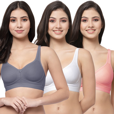 COLLEGE GIRL CG1215 Women Minimizer Lightly Padded Bra(Grey, White, Pink)