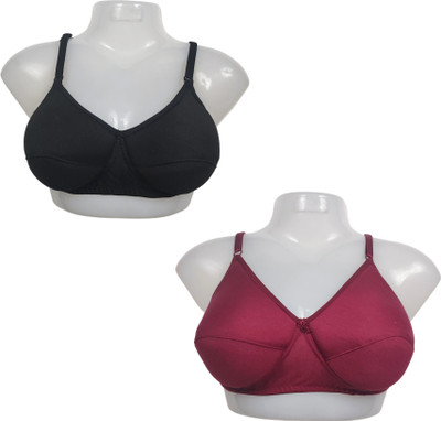 DA CREATIONS PACK OF 2 WOMEN SOLID PUSH-UP LIGHTLY PADDED BRA Women Everyday Lightly Padded Bra(Multicolor)