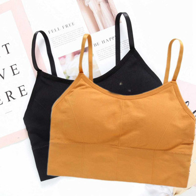 Crusila Women Sports Lightly Padded Bra(Yellow, Black)