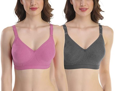 SKDREAMS Women Everyday Non Padded Bra(Grey, Pink)