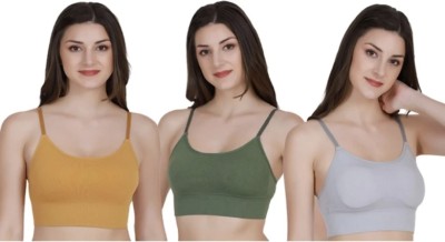 BRANKLY URJA Women Everyday Lightly Padded Bra(Gold, Grey, Green)