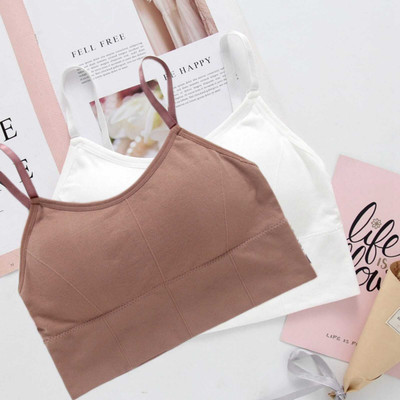 Crusila Unique Desing Women Sports Lightly Padded Bra(Brown, White)