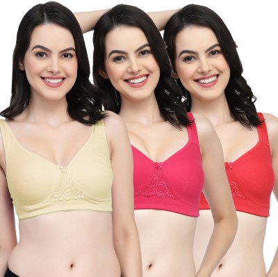 COLLEGE GIRL CG1214Mino Women Minimizer Non Padded Bra(Beige, Pink, Red)