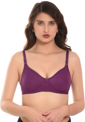 Viral Girl NA Women T-Shirt Non Padded Bra(Purple)