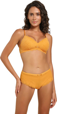 VAN HEUSEN Lace Bra Women Balconette Lightly Padded Bra(Yellow)