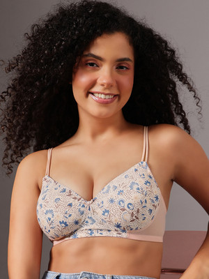 Clovia Women T-Shirt Lightly Padded Bra(Orange)