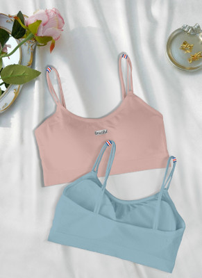Fashocart 2122-dpink-blue-02-34 Women Full Coverage Lightly Padded Bra(Pink)