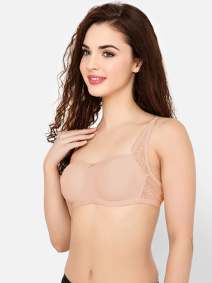 Clothonics spacer bra Women Bralette Lightly Padded Bra(Beige)