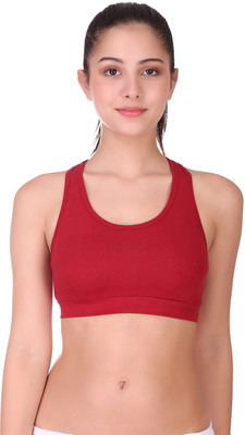POOJA RAGENEE Comfort wear Women Sports Non Padded Bra(Maroon)