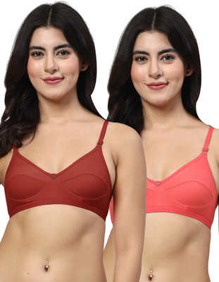 LILY anpas Women Everyday Non Padded Bra(Maroon, Red)