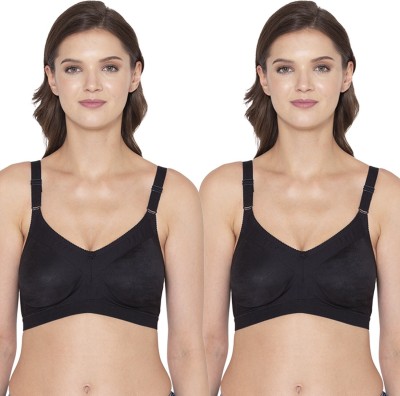 SOUMINIE Souminie Seamless Minimizer Bra Women Minimizer Non Padded Bra(Black)