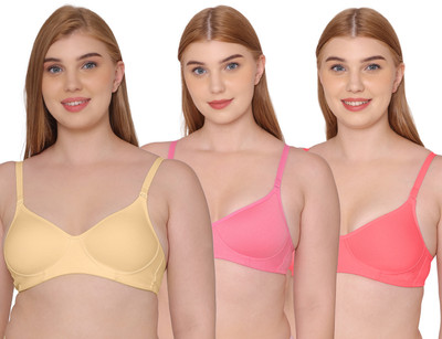 KOMLI Women T-Shirt Lightly Padded Bra(Multicolor)
